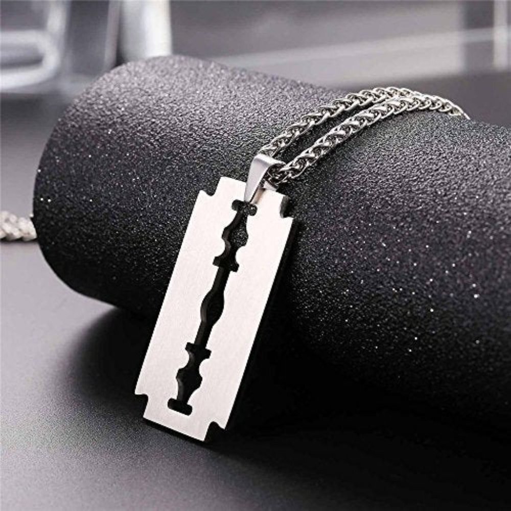 Punk Razor Blade Necklace - Picture 5 of 6